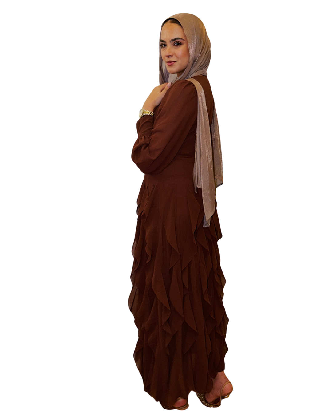 The Dramatic Dress - Brown
