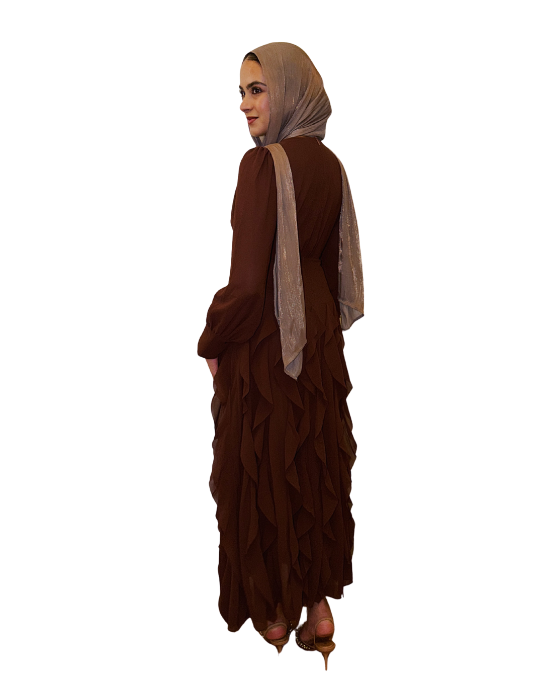 The Dramatic Dress - Brown