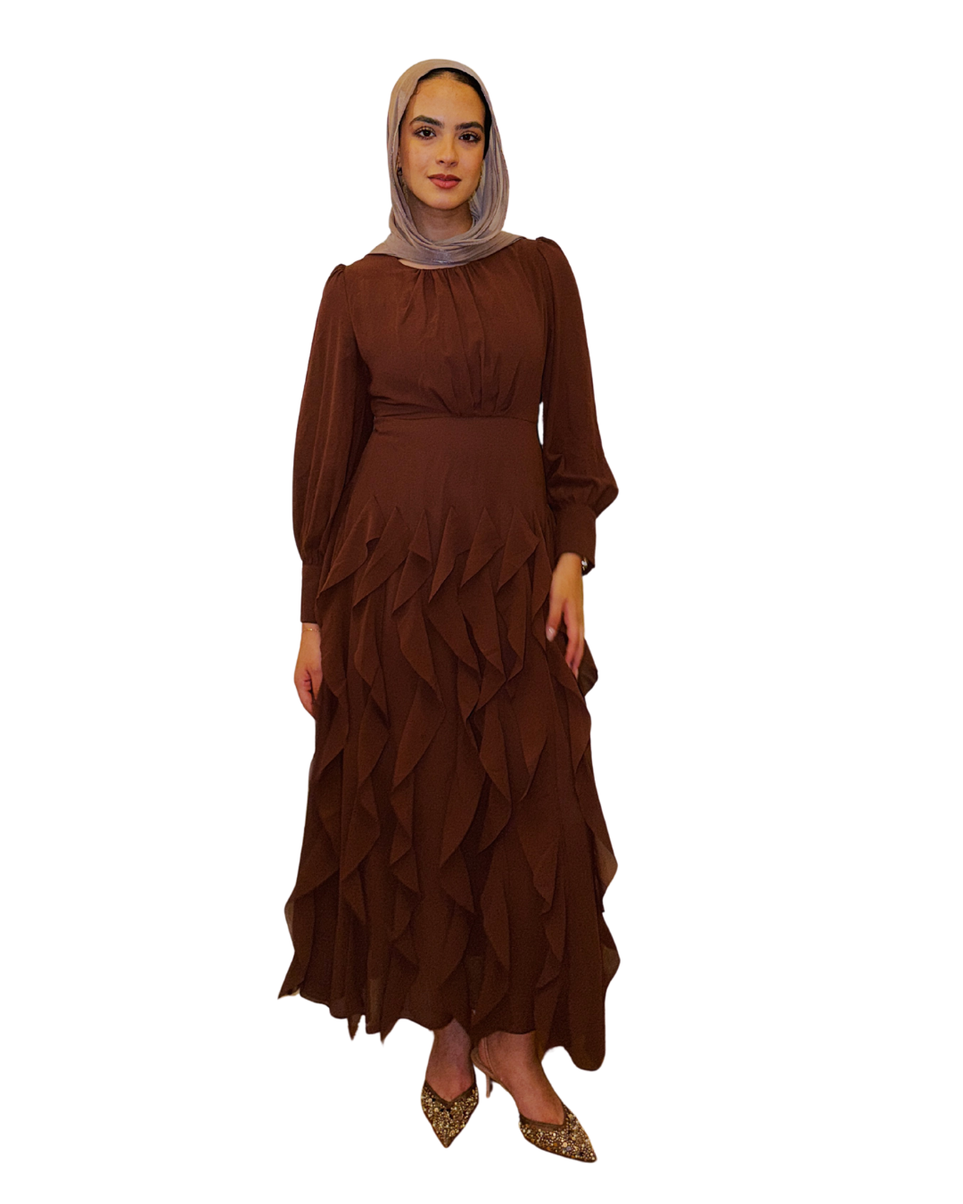 The Dramatic Dress - Brown