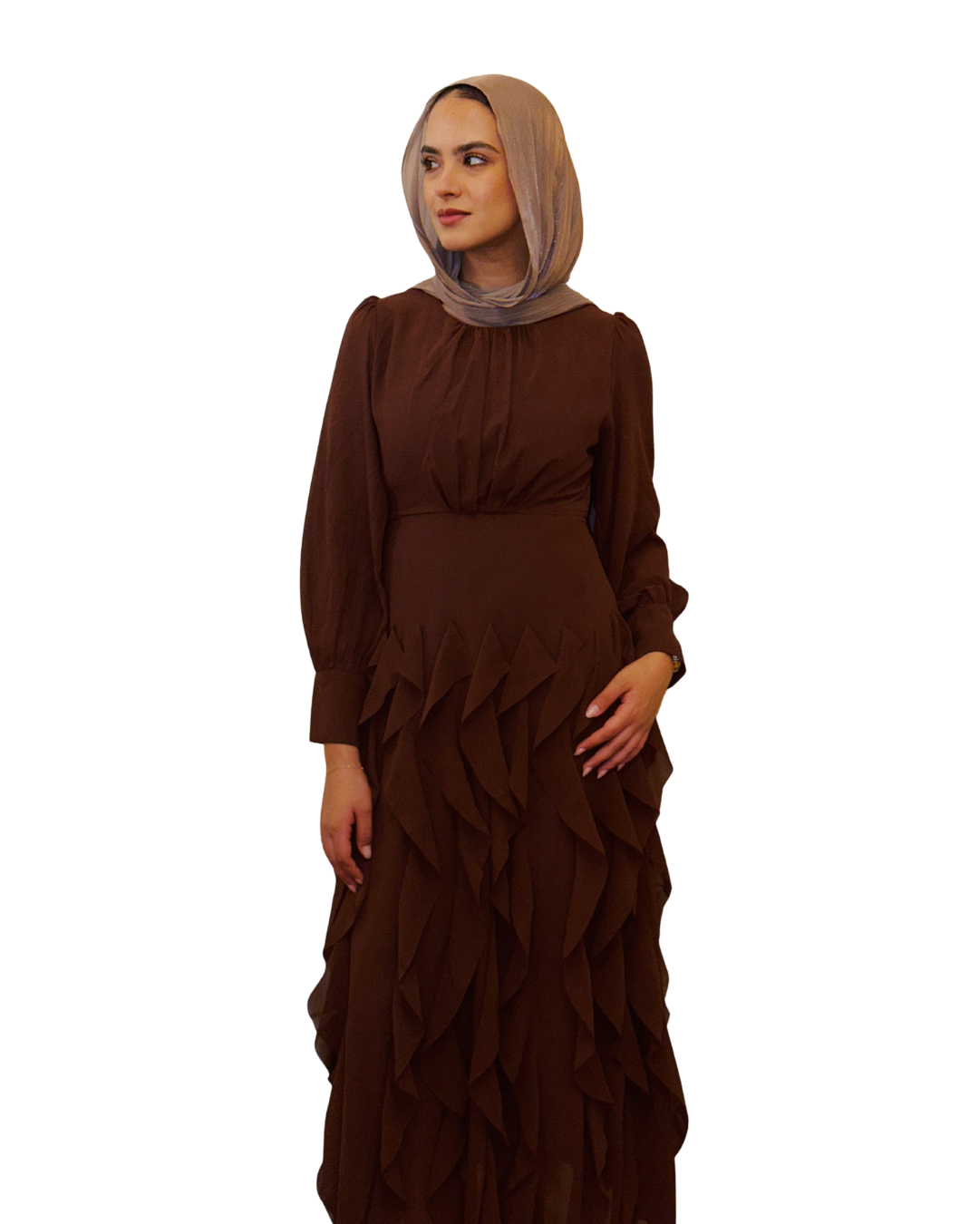 The Dramatic Dress - Brown